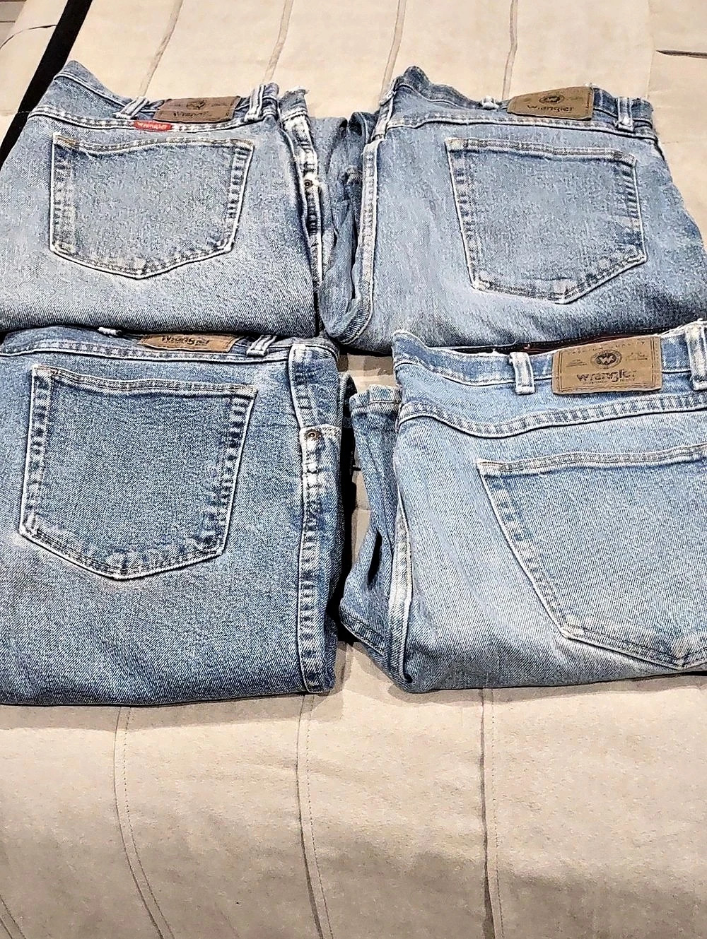 Wrangler Authentics Comfort Waist Jeans Blue Waist 36 x 32 Light Wash